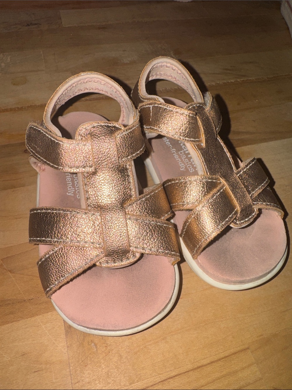 See Kai Run Metallic Rose Gold Toddler Sandals
